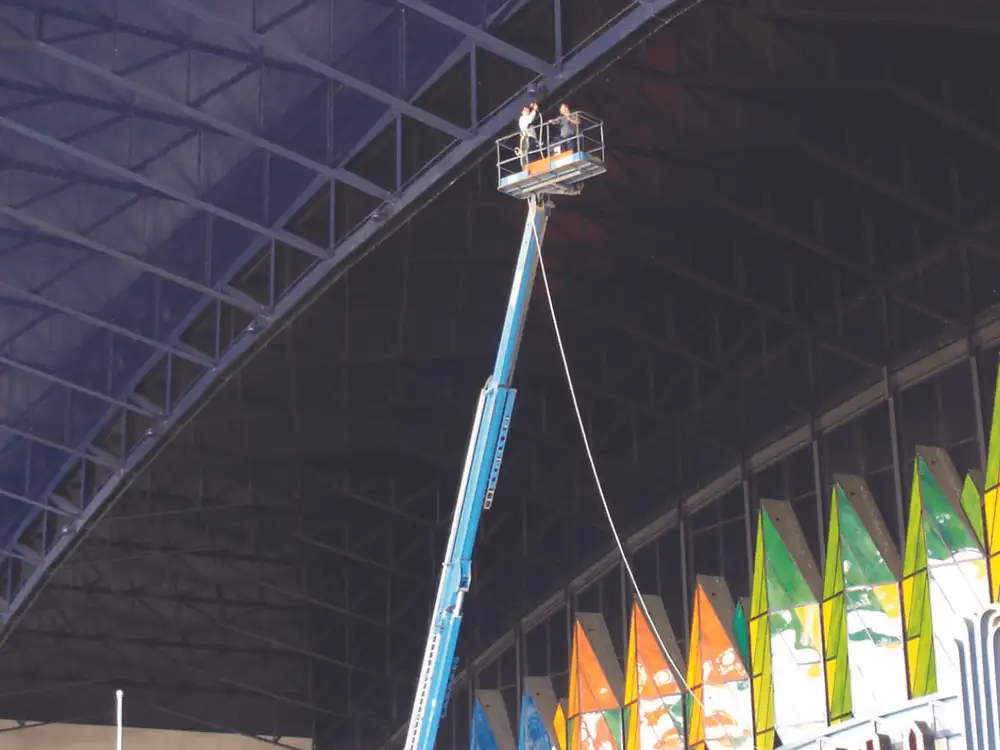 StealthNet® bird netting concealed in a facade recess