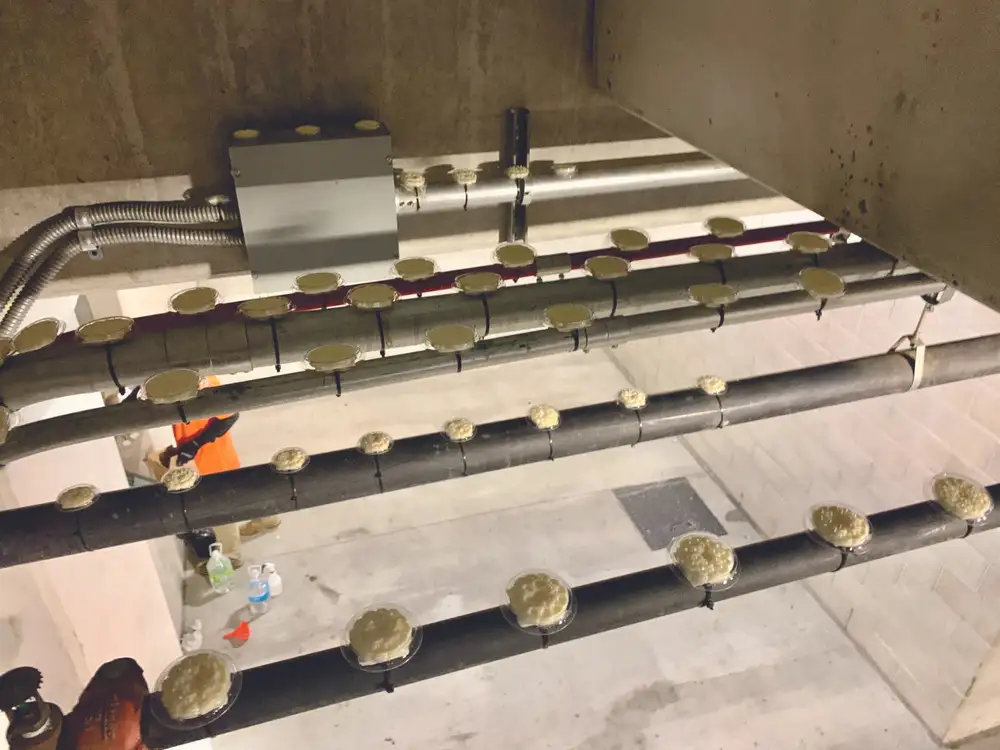 Optical Gel Zip strip for parking structures