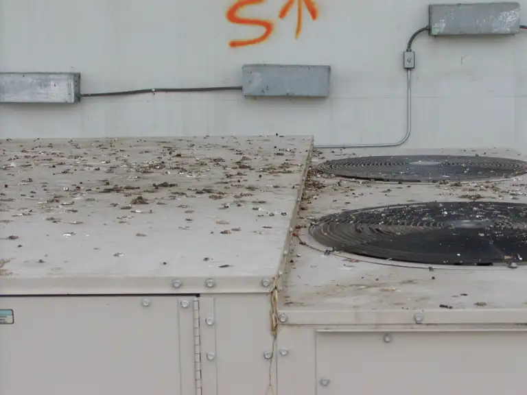 Rooftop HVAC air handling units on a medical building